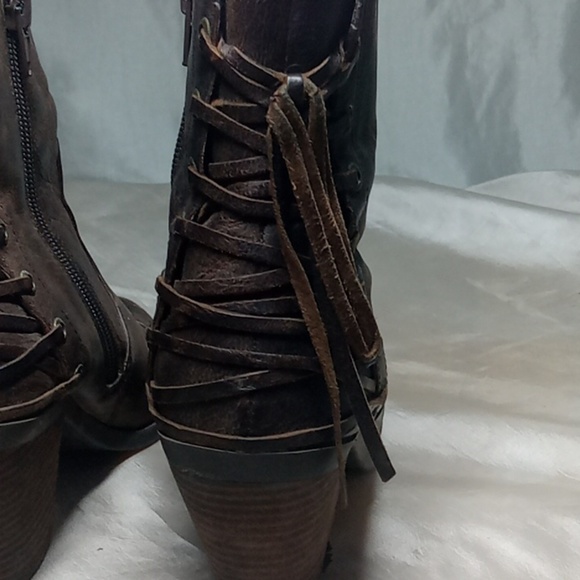 Adam Tucker me too women's brown distressed ankle boots size 6 - Picture 4 of 10